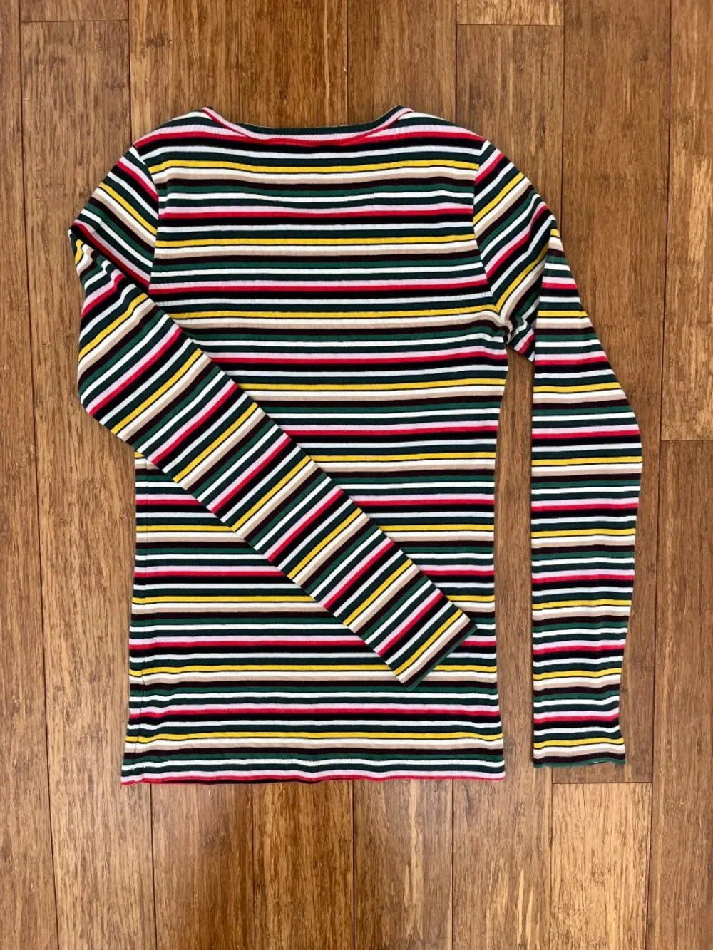 J. Crew multicolored striped long sleeve top